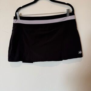 Kyodan Black and Gray Athletic Skirt Womens Size Large Athleisure Golf Tennis